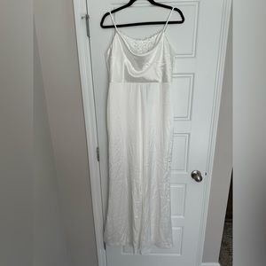 White satin/bridal jumpsuit